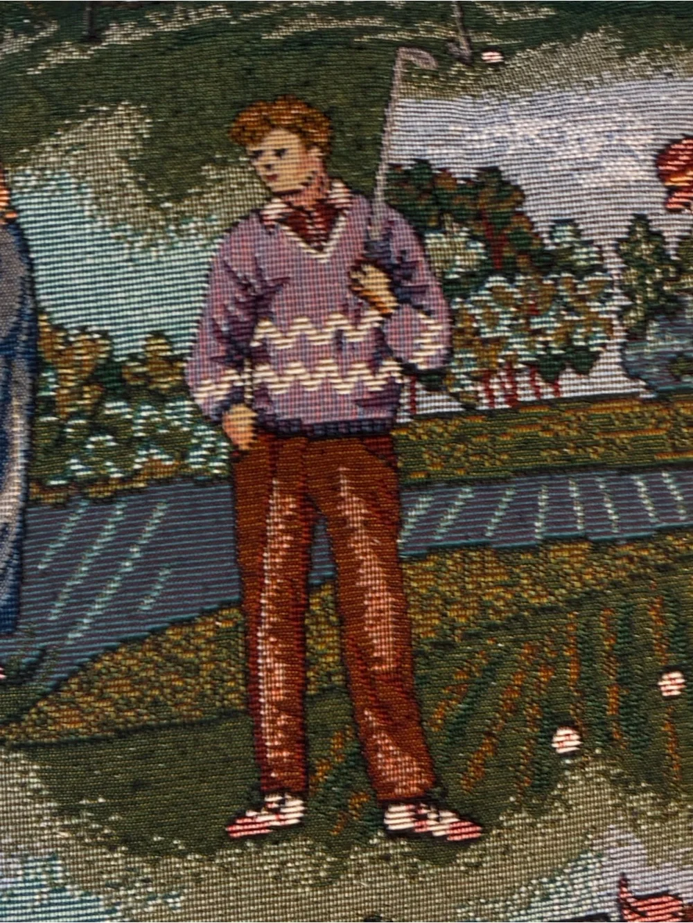 tapestry golf throw pillow by fairway collections 17x17
